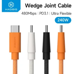 Hagibis USB-C zu USB-C Kabel Typ-C 240W Schnellladekabel Keilstecker PD3.1 Ladekabel für iPhone 17 Pro Max Tablet Carplay