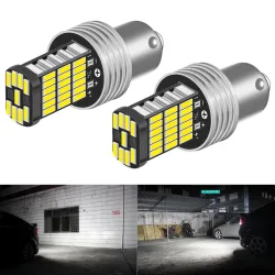 2PCS 1156 BA15S P21W S25 7506 Led-lampen High Power 45pcs 4014SMD Super Helle 1200LM Ersetzen Für auto Rückfahr Licht Weiß