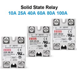 Halbleiterrelais 10A 25A 40A einphasiges Modul 3-32V Eingang DC 24-380V AC Ausgang Hohe Qualität SSR-10DA SSR-25DA SSR-40DA