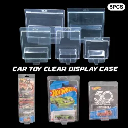 5 Stück Auto Spielzeug transparente Vitrine Hot wheels Schutzhülle Boulevard Team Transport Modell Karton sammeln Jungen Geschenk