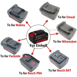 Batterieadapter für Einhell 18V Li-Ionen-Akku, kompatibel mit Makita/Dewalt/Milwaukee/Bosch/Parkside 18V Akku-Elektrowerkzeugen