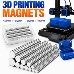 120-teiliges 3D-Druck-Magnete-Set 4 Verschiedene Größen Leistungsstarke Neodym-Magnete 3D-Druck-Werkzeugset Vielseitig Einsetzbar für Kühlschrank, Aufbewahrung