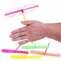 10/20 Stück Neuartige Plastik-Bambus-Libellen-Propeller für Erwachsene, Klassisches Outdoor-Spielzeug, Rotierender Fliegender Pfeil, Mehrfarbig, Zufällige Farbe