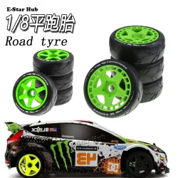 105mm 1/8 RC Auto Offroad Flachreifen Rallye-Reifen RV Buggy-Reifen 17mm Radhex für ARRMA Traxxas Redcat Team Losi Kyosho VRX