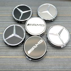 Für AMG 4 Stück 75MM Auto-Radnabenkappen Abdeckungen Mercedes Benz A B C S Klasse AMG GLA CLA GLC W176 W221 W204 W205 Zubehör