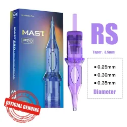 Mast Pro Tattoo-Nadeln Kartuschen 20 Stück Einweg RS 0,25/0,3/0,35mm für Schattierung, Verblenden, Permanent Make-up oder Körperkunst-Nadeln