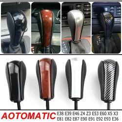 Automatischer Schaltknauf für BMW E39 E46 E53 E60 E61 E63 E64 E81 E82 E87 E90 E91 E92 E93 E83 ABS Carbonfaser Auto-Styling