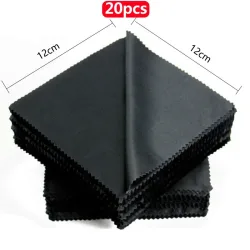 1/20/100/300 teile/los Schwarz Mikrofaser Sonnenbrille Brillen Reinigungstuch 13*13 cm Gläser Brillen saubere Linse Tuch Zubehör