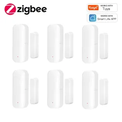 Zigbee-Türsensor, Fensterkontaktsensor, Detektor für offene und geschlossene Fenster, Smart-Home-Alarm, Sicherheitsschutz, funktioniert mit Tuya Hub Smart Life