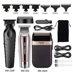Kemei Haarschneidemaschine Kit Herren Elektrorasierer Haarschneidemaschine Professionelle Haarschneidemaschine Km-2299 Km-032 Km-2024