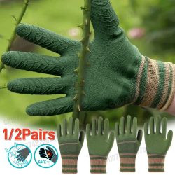 1/2 Paar Gartenhandschuhe, dornensicher, Rosenschnitt, Gartenhandschuh, Schutzhandschuh, Rosenhandschuhe für Kaktus, Rose und Brombeere