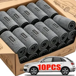 1-10 Stück Autowaschtuch aus Ultrafein-Faser, Weiches Reinigungs- und Trockentuch mit Kantenschutz und Starker Wasseraufnahme