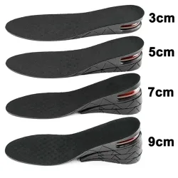Höhenerhöhungs-Einlegesohlen, Luftpolster, Aufzug, Schuheinlegesohle, Aufzüge, Kits, Einsätze für Männer und Frauen, größere Einlegesohlen, 3?9 cm, variable Höhe