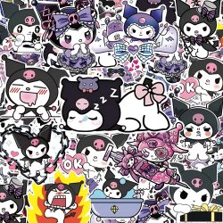 10/30/50/100 Stück Niedliche Kuromi Cartoon Anime Aufkleber Sanrio Sticker DIY Skateboard Schreibwaren Laptop Wasserfeste Aufkleber Klassisches Spielzeug