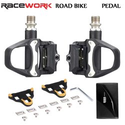 RACEWORK Rennrad Pedal Nylon Fahrrad Locking Pedale Radfahren Lager Stollen Klick Pedal Für SPD SL System Mit Locking Platte