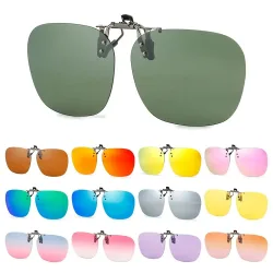 Aufsteck bare polarisierte Sonnenbrille Praktische hoch klappbare Metallclip-Sonnenbrille für randlose polygonale Brillen