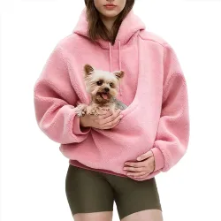 2026 Herbst Winter Hoodie mit Känguru-Hundetragetasche, große Tasche, Pullover, Sweatshirt, Tier-Tragetasche mit Kapuze