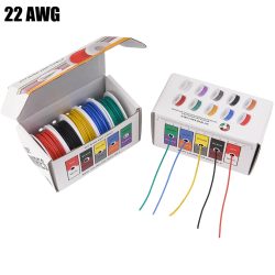 22awg elektrischer Draht flexible Silikon drähte 22 Gauge verse ilter verzinnter Kupferdraht 5 Farben je 16,4 Fuß/5m oder je 10m