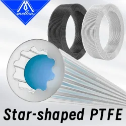 Sanfte sternförmige japanische Materialien, PTFE-Schlauch, 4 mm Außendurchmesser, Teflonto, ultraglatter Durchfluss, DIY-3D-Drucker für Bambu Lab AMS Creality