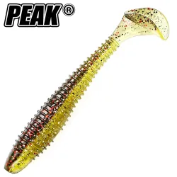 PEAK Weichköder 90mm 110mm Angelköder Shad Silikonköder T-Schwanz Wobbler Swimbait Künstlicher Weichköder