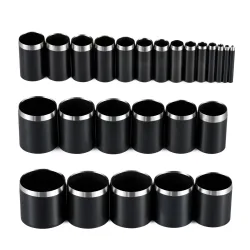 1?25 mm Leder-Lochstanzer, rund, Ein-Loch-Hohlstanzer, 5, 10, 15, 20, 25 mm Kreisschneider-Werkzeugsatz aus Kohlenstoffstahl zum Schneiden