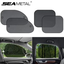 SEAMETAL Auto Sonnenschutz Seitenfenster Vorhang Vorne Hinten Fenster Sonnenschirm Sommer UV Blockieren Saugnapf Auto Sonnenschutz Vorhänge