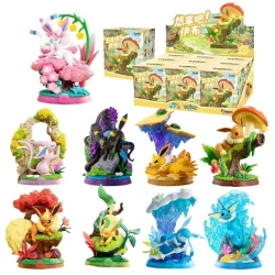 Anime Pokemon Funism Original Echte Eevee-Familien-Set Blindbox Flareon Umbreon Sylveon Actionfigur Sammlermodell Spielzeug Geschenk