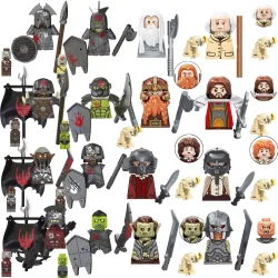 Blind Box TV6410 Mini-Actionfiguren Spielzeug Orks Zwergen Elfen Rohan-Ritter Armee Kriege Bausteine Zubehör Weihnachtsgeschenke