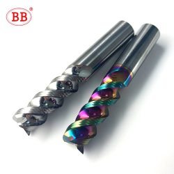 BB 3F Schaftfräser, 3 Schneiden, Aluminium-Fräser, CNC-Hochleistungsbearbeitungswerkzeug, Wolframkarbid, DLC-beschichtet