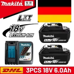 100 % originaler wiederaufladbarer 18-V-6,0-Ah-Akku von Makita, für Makita BL1830 BL1830B BL1840 BL1840B BL1850 BL1850B Elektrowerkzeug-Akku