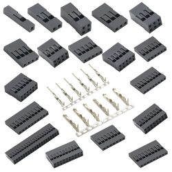 Dupont Kunststoffgehäuse, 2,54 mm, einzweig, zweireihig, Dupont-Stecker, 1/2 x 2/3/4/5/6/7/8/10/20/40P, Überbrückungsdraht, Kabelgehäuse, Stecker weiblich