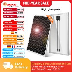 DOKIO Panneau Solaires 18V Panneaux 100WSolar Panel Wasserdichte Photovoltaico Paneles Für Camping/Powerbank/12V Batterie/Campervan