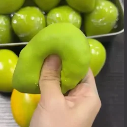 2026 DIY Temperaturverstellbarer Mango ASMR Baustein-Quetschball in Form von Dekompressionsspielzeug, der sich nicht erholt, wenn er gepresst wird