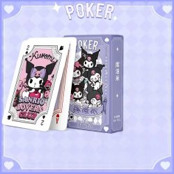 Sanrio Poker Kawaii Cartoon Kuromi Hello Kitty Cinnamoroll Melody Kinder spielen Hobby Sammlerstücke Kartenspiele Spielzeug Deck Sammlung