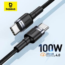 Baseus USB Typ C auf USB C-Kabel für iPhone 17 16 100 W/5 A PD Schnellladekabel für MacBook Xiaomi Samsung Typ-C-Kabel