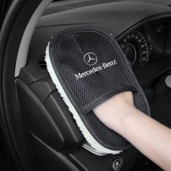 Autowaschhandschuh aus Wolle, weiche Polier- und Reinigungsbürste für Mercedes Benz AMG W205 C300 W203 W206 W108 W124 W126 W140 W168 W169 GLC