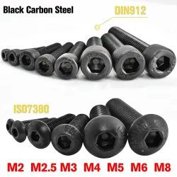 M2M2.5M3M4M5M6M8 ISO7380 G10.9 Runde Kohlenstoffstahlschraube DIN912 Sechskant-Inbusschraube G12.9 Mechanische Möbelschraube