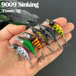 3g 35mm Mini Sinking Minnow Angelköder für Bergbäche, Japanischer Kunstköder für Süßwasser-Forellen, Wobbler, Kleiner Jerkbait