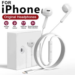 Original In-Ear-Kopfhörer mit Kabel für Apple iPad iPhone 17, 11, 12, 13, 14, 15, 16 Pro Max, Rollenmaschinenlinie, Kopfhörer, Laptops, Tablet, 3,5 mm Ohrhörer