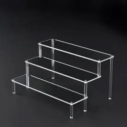1?5 Etagen Acryl-Display-Riser, transparentes Regal, Puppen-Ton-Figur, Ausstellungsständer für Desserts, Parfüm-Organizer, Vitrine W-10