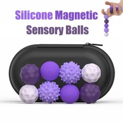 Magnetische Silikon-Sensorbälle, Sorgenbälle, Autismus, beruhigendes Zappelspielzeug, Zappelspielzeug, für Kinder und Erwachsene, Angstlinderung, Stress, sensorisches Spielzeug