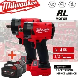 Milwaukee 1/2 Zoll Akku-Schlagschrauber Bürstenlos Schlagbohrmaschine Auto-LKW-Reparatur Schraubendreher-Werkzeug mit Akku M18