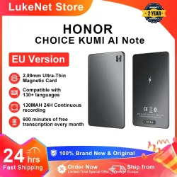 HONOR CHOICE KUMI AI Note Ultra-Dünner Rekorder 24-Stunden-Aufnahme, KI-Transkription für 130+ Sprachen, Kompatibel mit HONOR Magic/600 Serie, für iPhone SAMSUNG