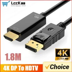 1,8 M DP ZUM HDMI-kompatibel Kabel 4k DisplayPort Zu HD Adapter Männlich Zu Weiblich DisplayPort Zu HDTV konverter für Monitor Projektor