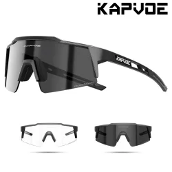 KAPVOE Photochrome Radfahren Sonnenbrillen für Männer Brillen Mode Mountainbike Straße Geschwindigkeit Coole Brille Sport MTB Fahrrad Brillen