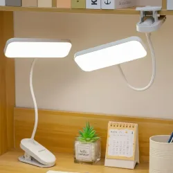 Clip-on-LED-USB-Lade-Schreibtischlampe für Studenten, Leselampe für Schlafsaal und Schlafzimmer, geeignet für Büro, Studium, Be