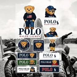 P-O-L-O-BeaR- Wasserdichte Vinyl-Aufkleber für Auto, Motorrad, Fahrrad, Skateboard, Laptop, Flasche, Telefon