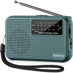 Tragbares Mini-Radio, AM-FM, batteriebetrieben, langlebig, bester Empfang mit Kopfhöreranschluss zum Laufen, Gehen, Notfall