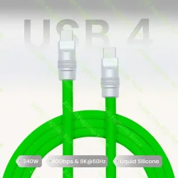 Flüssigsilikon USB4 40 Gbit/s Typ C auf C Datenkabel PD3.1 240 W Schnellladung 8K@60 Hz Kabel für iPhone 15 16 MacBook Pro Samsung