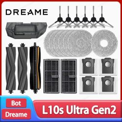 Dreame L10s Ultra Gen2 / L30s Ultra Roboter Staubsauger Zubehör Hauptseitenbürste Mopptuch Hepa-Filter Staubbeutel Ersatzteile